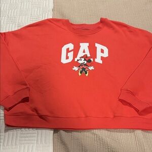 GAP Women’s Red Sweatshirt with Minnie Mouse